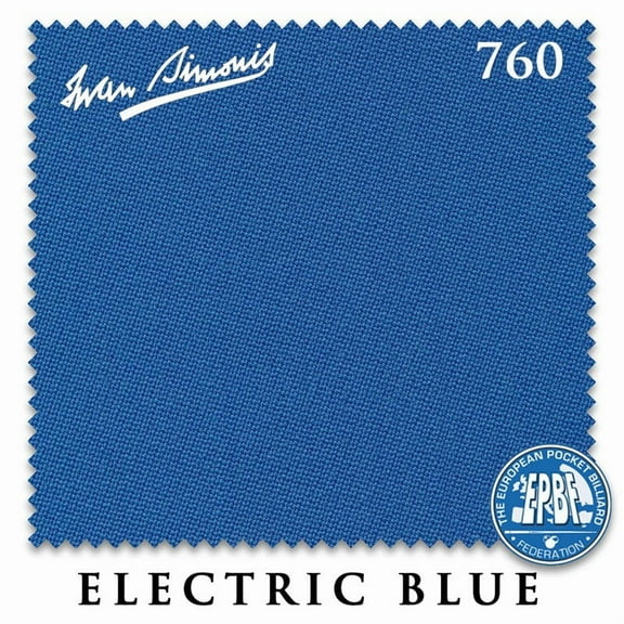 7' Simonis 760 Pool Billiard Table Cloth - Electric Blue - AUTHORIZED DEALER