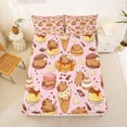 thumbnail image 5 of Erosebridal Capybara Full Size Sheets For Cartoon Rodent Animals,Sweet Dessert Ice Cream Bed Sheets For Kids Girls 4 Pieces, 5 of 6