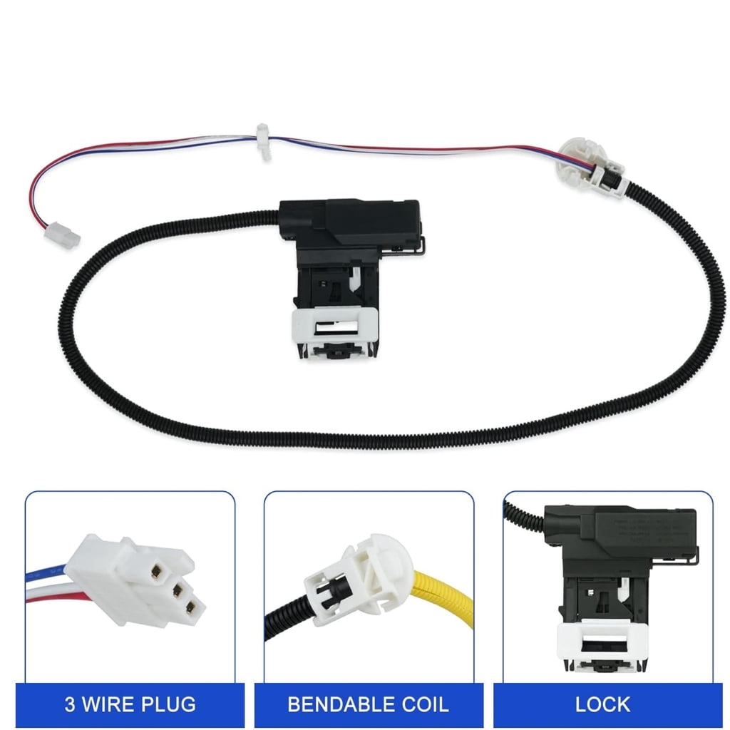 Washer Lid Lock Set Plastic Texture Easy Installation Replacement Lid Lock for Washing Machine for Enhancing Safety