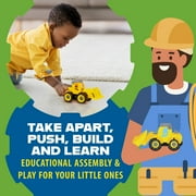 Power Gearz Take Apart Toy Truck Set of 3 - Fire, Garbage, and Construction Trucks with Screwdriver