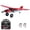 Red With 2 Batteries, variant on M7 Off-road RC Plane 6-channel Brushless Remote Control Airplane Fixed Wing With 6-Axis Gyro 3D Stunts EPP Foam Aircraft Model Toys For Boys
