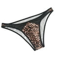 thumbnail image 1 of FhsagQ Underwear Mens Underwear Boxers Briefs Comfortsoft Men's Leopard Print Triangular Shorts With A Head and Waist and Breathable Mesh Underwear Mens Underwear Boxers Briefs Black Orange L, 1 of 4