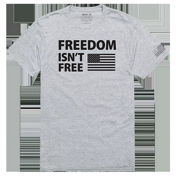 Freedom Isnt Tactical Graphic Tee Shirt, Heather Gray - Large