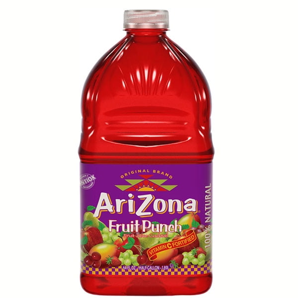 AriZona All Natural Ingredients Fruit Punch Juice 64 oz Plastic Bottles