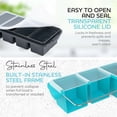 thumbnail image 3 of Silicone Freezer Tray With Lid - Soup Container Molds Large Ice Cube Tray- Makes 8 1 Cup Portions Cubes  2-pack Storage Food Soups & Meal Prep Oven Dishwasher -safe, 3 of 7