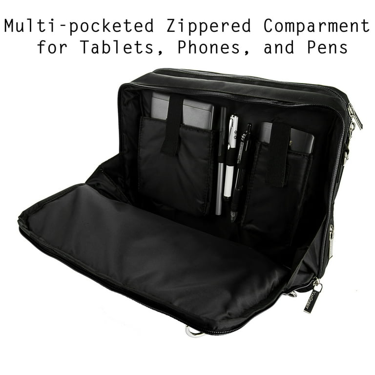 VANGODDY Nylon Multi Compartment Convertible Backpack And Shoulder Bag Carrying Case For Microsoft Surface Book 2 Surface Pro Surface Laptop 13 Inches 14 Inches Black Walmart