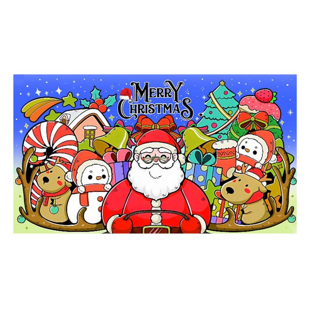 Ramiter Christmas Garage Door Tapestry Home Background Wall Cloth Colorful Red And Green Patterns Festive Party Decoration Tapestry Wall Sheets