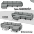 thumbnail image 6 of Demi Bonn L-shaped Sectional Sofa Couch, Convertible Sectional Sofa, Modular L-shaped Sectional Sofa with Reversible Ottoman and 2 USB Ports, for Living Room, Gray, 6 of 8