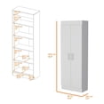 thumbnail image 2 of FM FURNITURE Dawson Pantry Cabinet with Sleek 5-Shelf Storage, 2 of 6