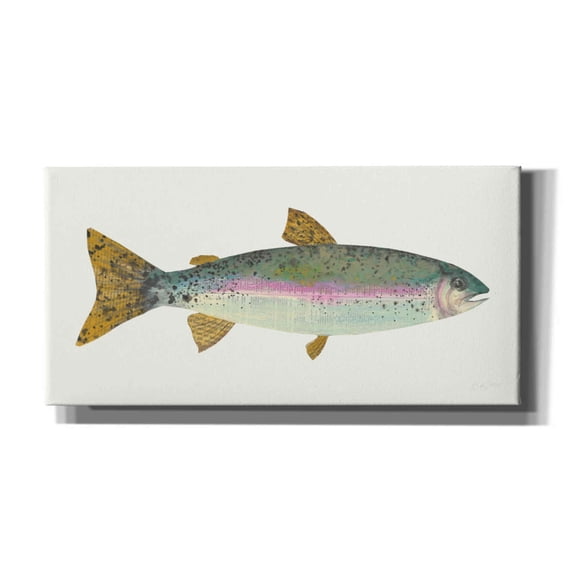 Epic Graffiti 'Angling in the Stream I' by Courtney Prahl, Canvas Wall Art, 24"x12"