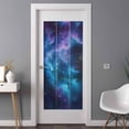thumbnail image 3 of Starry Sky Window Privacy Film, Modern Rustic Blue Purple Ombre Star Night Static Cling UV Sun Blocking Tint Film Heat Control Windows Films for Bedroom Bathroom, Window Stickers 35.4"x78.7", 3 of 8