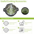 thumbnail image 4 of Senril Silicone Roasting Rack, Steamer Rack for Baking Canning Cooking Steaming, Silicone Pressure Cooker Roasting Accessories Compatible with 6-quart and 8-quart cookers (Oval, Green), 4 of 7
