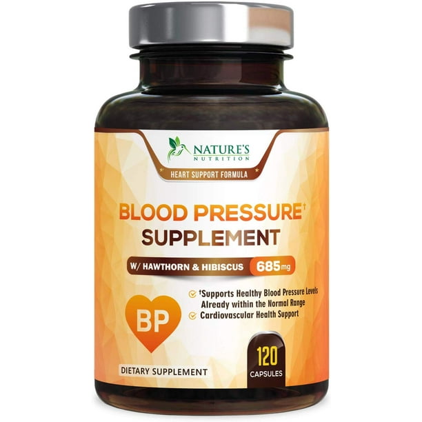 Nature's Nutrition Blood Pressure Supplement, 685mg, 120 ...