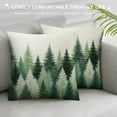 thumbnail image 3 of GOSMITH Watercolor Dark Green Teal Tree Pillow Covers Rustic Nature Forest Decorative Throw Pillows Winter Christmas Outdoor Farmhouse Cushion Case Decor for Sofa Couch Bed, 3 of 5