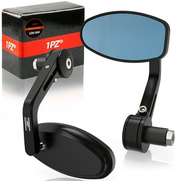 1PZ CZ0-264 Motorcycle 7/8" 22mm Handle Bar End Mirrors Honda Suzuki GSXR Yamaha Kawasaki Polaris Dirt bike ATV