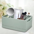 thumbnail image 4 of Caja de almacenamiento plegable Zulema con tapa Cesta de plástico verde, 4 of 7
