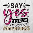 thumbnail image 2 of Say Yes To New Adventures T-Shirt | Positive Vibes White Tee Gift, 2 of 5