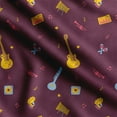 thumbnail image 1 of Soimoi Musical Instruments Print,Cotton Cambric, Quilting Fabric Sold by The Yard 42 Inch Wide, Medium Weight Cotton Fabric, SewingSupplies,Wine, 1 of 5