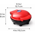thumbnail image 3 of Mini Plancha Eléctrica Ligera y Práctica para Hot Cakes y Huevos | Superficie Antiadherente de Calentamiento Rápido | Ideal para Porciones Individuales | Diseño Compacto Fácil de Usar (roja), 3 of 7