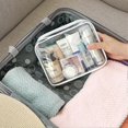 thumbnail image 3 of Clear Toiletry Bag, 3 Pack TSA Approved Toiletry Bag Quart Size Bag, Travel Makeup Cosmetic Bag 26s, 3 of 5