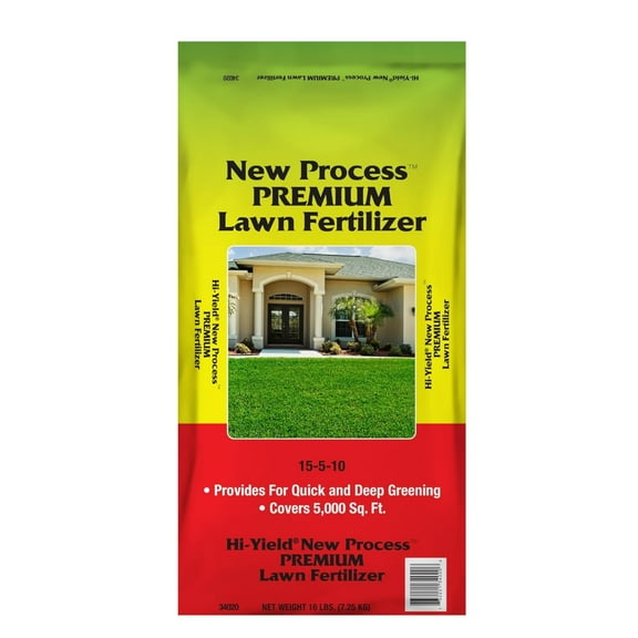 Hi-Yield 15-5-10 New Process Premium Lawn Fertilizer for Quick & Deep Greening, 16lb