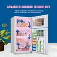 thumbnail image 4 of WANAI 3.5 Cubic feet Small Refrigerator with Freezer on Top Double Door Mini Fridge New White, 4 of 9