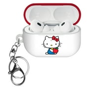 Sanrio AirPods Pro 2 Case Key Ring Keychain Holder Strap Hole Hard AirPods Pro 2nd Generation 2022 Cover - Hello Kitty Apple