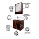 thumbnail image 5 of Mueble para Baño Completo con Lavamanos, Monomando y Botiquín con Espejo, Gabinete Moderno con Almacenamiento Amplio, Diseño Elegante y Funcional., 5 of 6