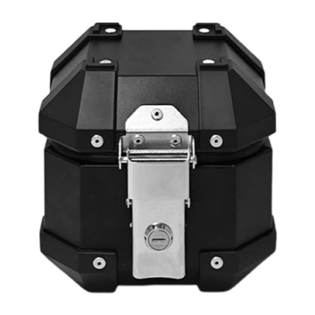 Baúl de almacenamiento para motocicleta, caja superior trasera de 5 l, fácil de instalar, universal, para accesorios de motocicleta Negro