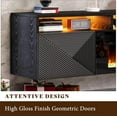 thumbnail image 6 of Merluxy 80" Floating TV Stand with Fireplace, Modern Wall Mounted Entertainment Center, Black, 6 of 9