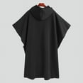 thumbnail image 6 of INCERUN Men's Gothic Shawl Hooded Poncho Cape Cloak Punk Baggy Coat Jacket Shirts, 6 of 8