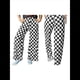 thumbnail image 3 of Pantalones Casuales A Cuadros para Mujer, Cintura Elástica, Cómodos, Holgados, de Pierna y con Bolsillos Negro S, 3 of 7