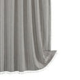 thumbnail image 2 of VOTRUDI Bohemian Farmside Linen Shower Curtain 71x71in Water-Repellent 3D Embroidery Stripes with Tassel, 2 of 7