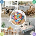 thumbnail image 4 of Colorful Tie Dye Pattern Square Tablecloth,Waterproof Square Table Cover,Wipeable Spillproof Washable Table Cover for Home Kitchen Party Decor 60"x60"(152x152cm), 4 of 6