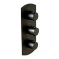 thumbnail image 4 of ALFI Brand Black Matte 3-Way Water Diverter Trim Thermostatic Valve Shower Mixer Round Knobs, 4 of 8