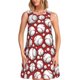 thumbnail image 1 of Easygdp Cute Baseball para Vestido Transpirable de Mujer, Vestido Suelto de Manga Corta con Pliegues y Bolsillos para el Verano, 1 of 7