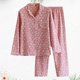 thumbnail image 1 of Pijamas Navideñas Conjuntos de 2 piezas para mujer Ropa de estar por casa con estampado de hojas y flores Ygjytge Rosa claro*Nieve T XXL para Mujer, 1 of 9