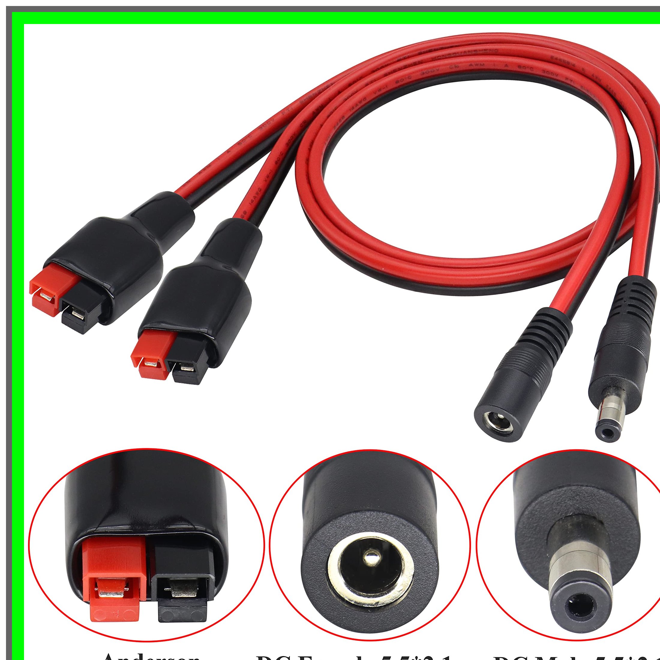 14AWG Solar Power Connector Cable for Generator and Battery Use 60CM