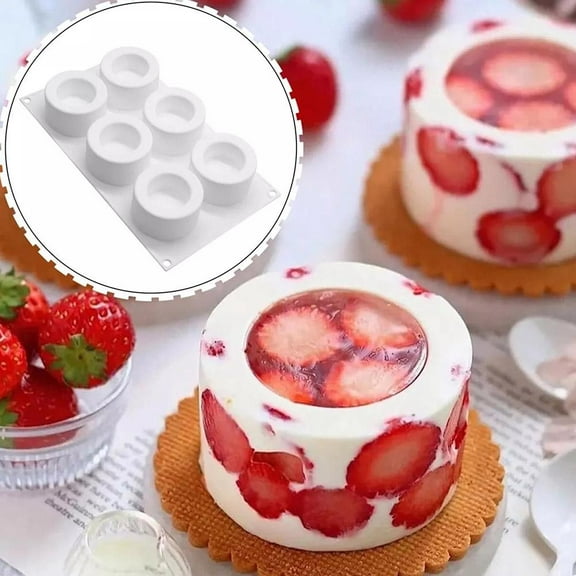 QHUDLV Silicone 6-Link Convex Cup Cake Soap Mold French Dessert Mousse Baking Tool
