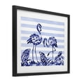 thumbnail image 3 of Stupell Industries Indigo Brushstroke Flamingos Black Framed Print Under Glass, design by Paul Brent, 13 x 16, 3 of 10