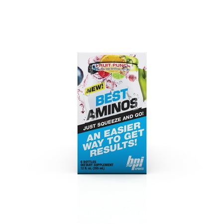 BPI Sports Best Aminos Liquid Water Enhancer, Fruit Punch, 144 (Best Amino Acids On The Market)