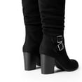 thumbnail image 4 of DREAM PAIRS Women's Knee High Slouch Boots Side Zipper Chunky Heel Tall Boots with Buckle, 4 of 6