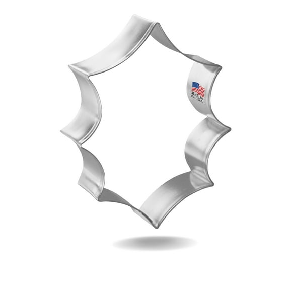 Holly Leaf Cookie Cutter 3.5" – Made in the USA – Foose Cookie Cutters Tin Plated Steel – Cookie Mold