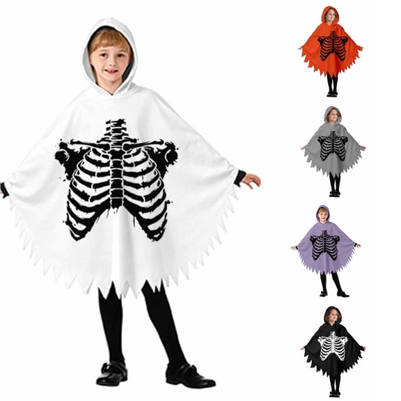 Zylarhe Kids Halloween Dancewear Jumpsuit for Stage Performances Party Events Playful Home Outfit for Girls White 5-6 Years