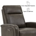 thumbnail image 5 of CHITA Electric Power Recliner, Zero Wall Hugger Recliners RV Recliners for Small Space Living Room, Faux Leather Single Sofa Chair with Adjustable Headrest USB&Type-C Charge, Chocolate Brown, 5 of 15