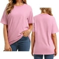 thumbnail image 2 of Custom Printed Women's T-Shirts Text Logo Photo Design Front Back Soft Comfortable Tee Casual Fit Fashion Top, 2 of 4