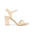 thumbnail image 3 of BLISSFUL STEP Women's Slingback Block High Heels Sandals Beige 8, 3 of 7