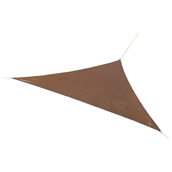 13 Feet Mocha Triangle Shade Sail Canopy, Ready-to-Hang