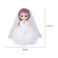 thumbnail image 3 of Fiudx Ofertas flash del día solo en línea Mini muñeca de 6 pulgadas con 13 articulaciones móviles para niña, ojos grandes, hermosa muñeca de juguete DIY con ropa, vestido, muñeca de moda, 3 of 6