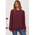 thumbnail image 3 of Arach&Cloz Women's Wool Blend Oversized Sweaters Crewneck Casual Fall Outfits Fashion Tops, 3 of 7